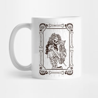 Dia De Los Muertos Cat Lady Mug